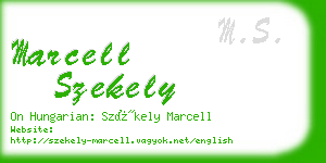 marcell szekely business card